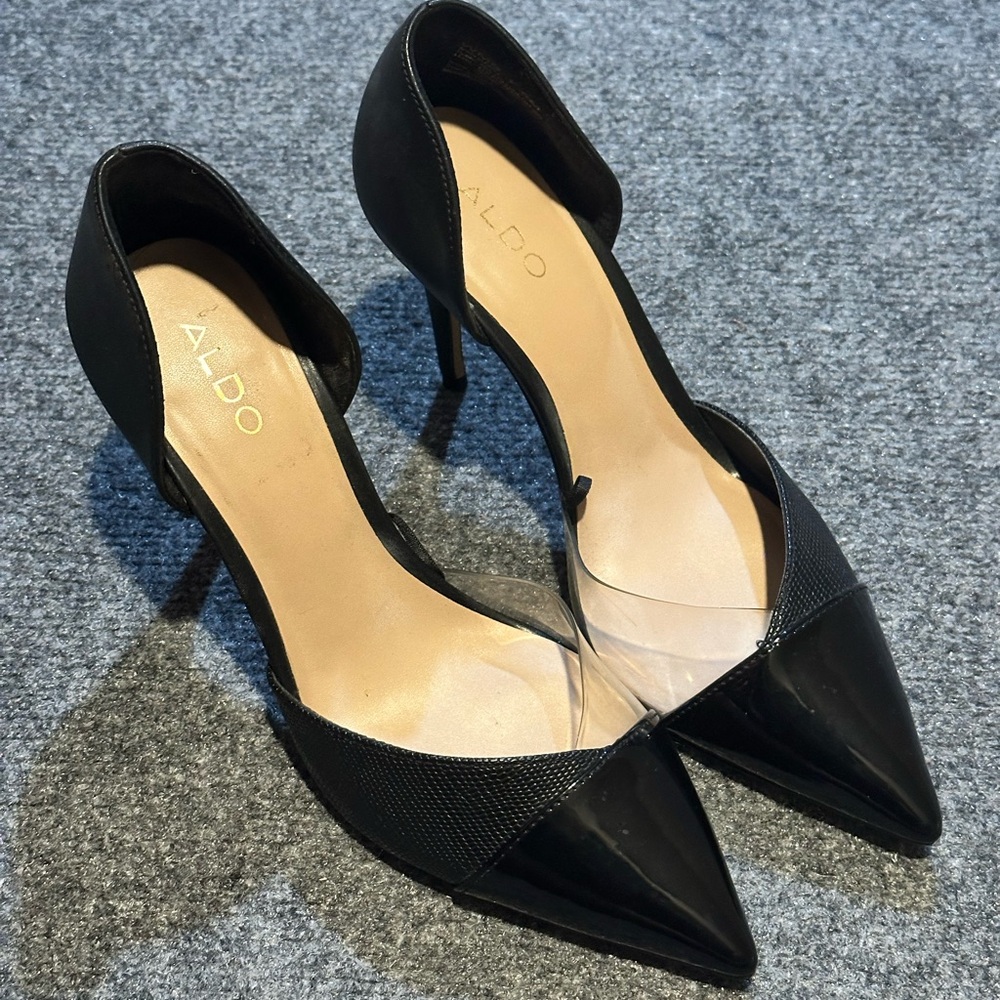 Aldo Elegant Black Pointed Heels